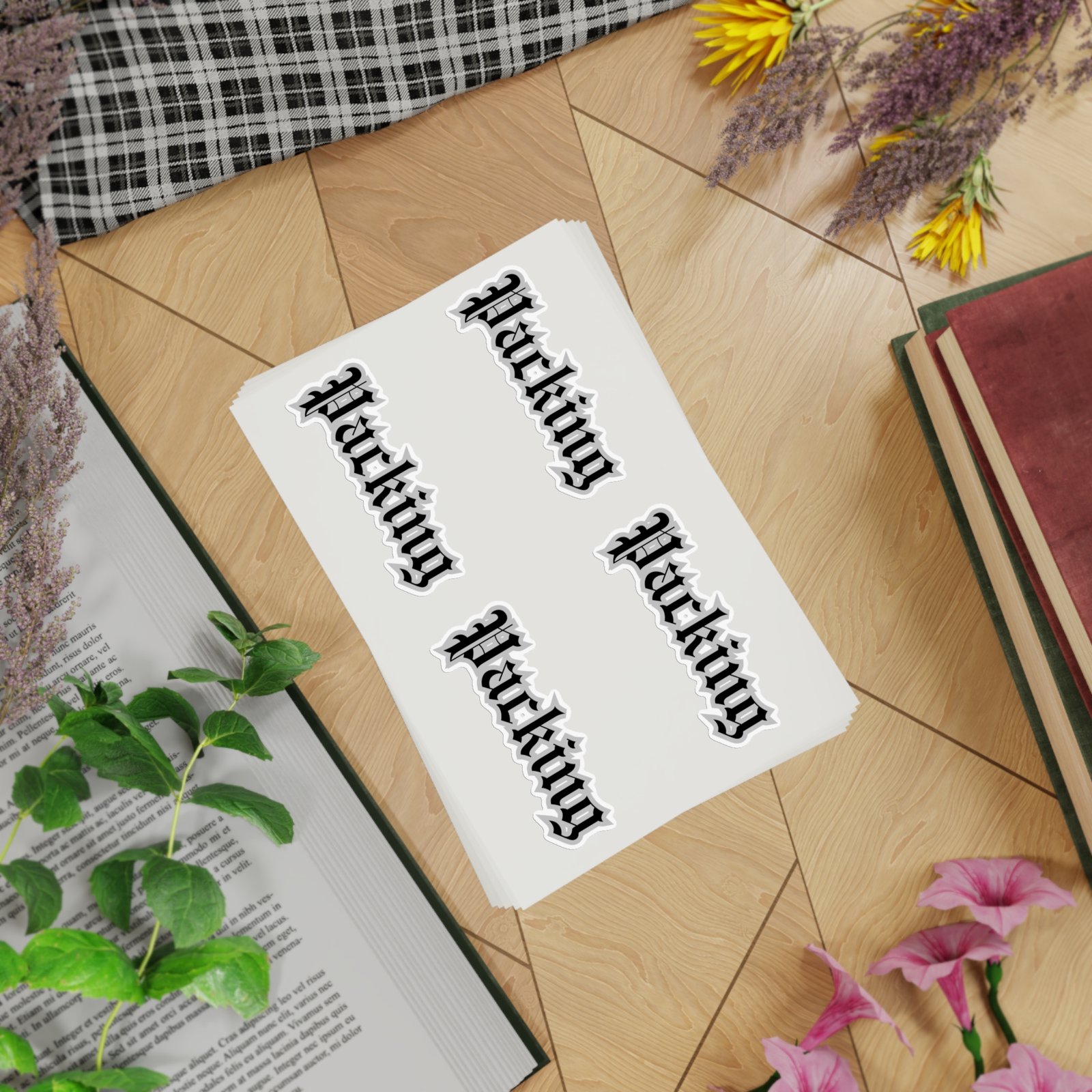 Packing Sticker Sheet Bundle — 5 Colorful 'Packing' Gothic Script Decals - Image 12