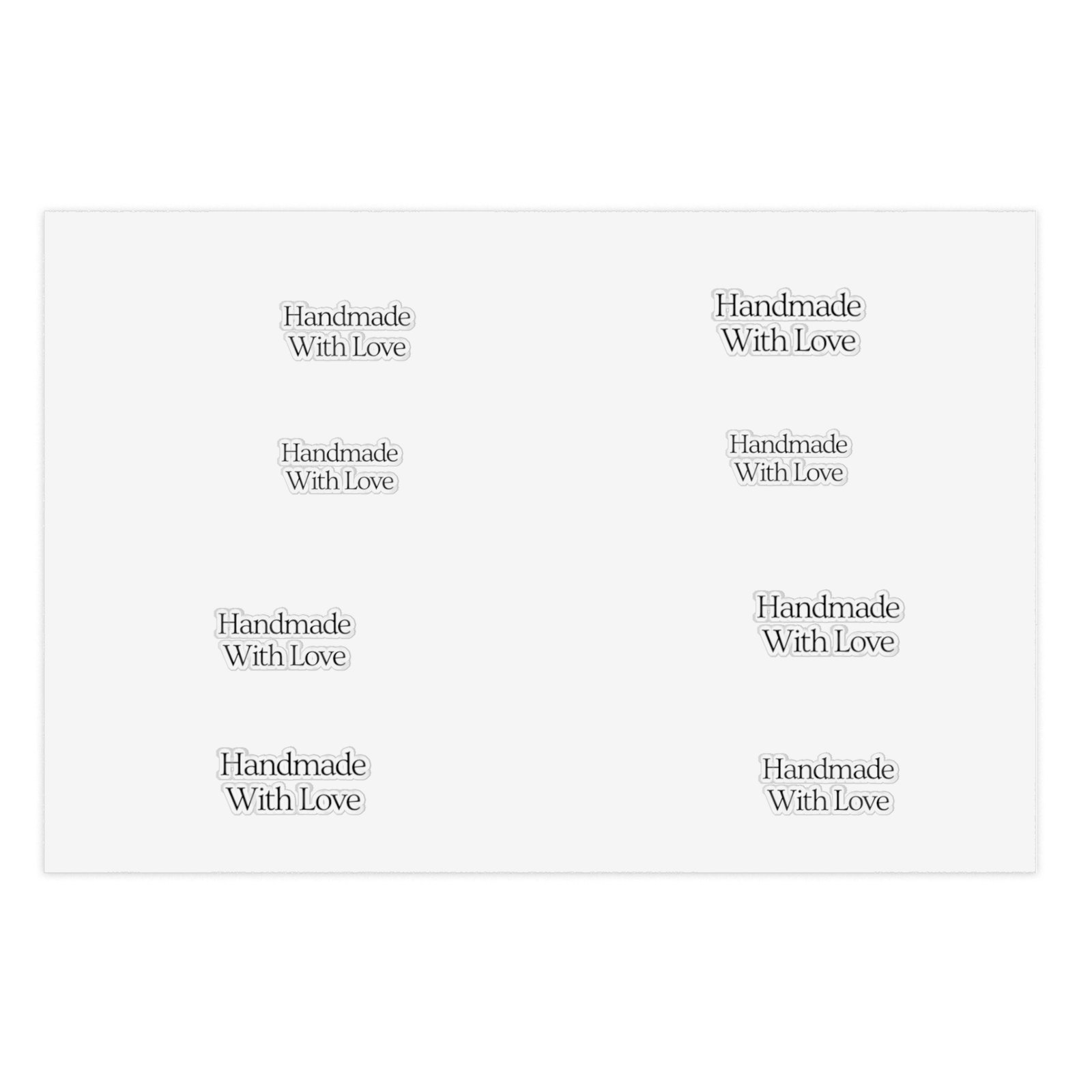 Handmade With Love Sticker Sheet — 5pcs Multi-Color Label Stickers for Packaging & Crafts - Image 5