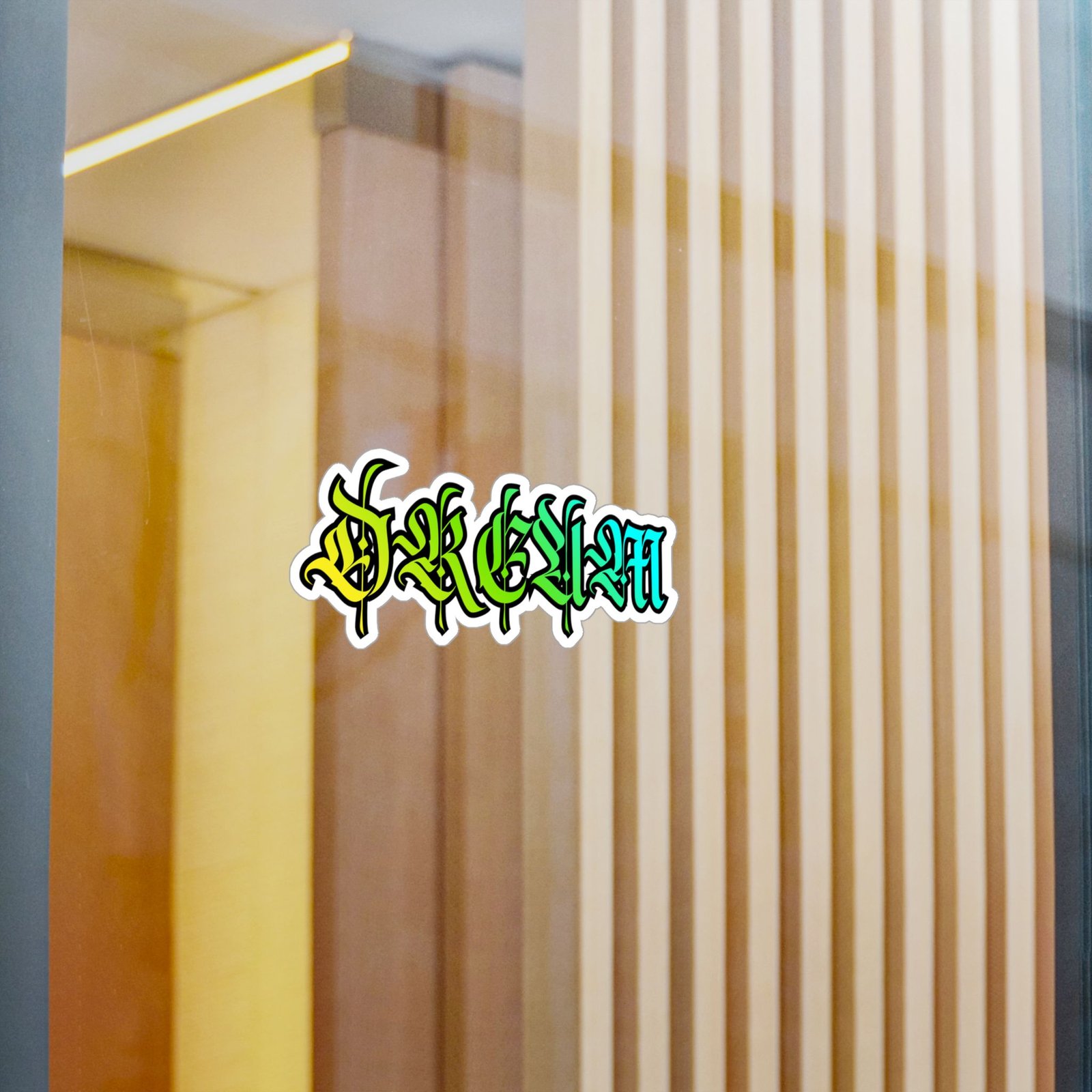 Kiss-Cut Vinyl Decal — Rainbow Drip Gothic Lettering Sticker - Image 14