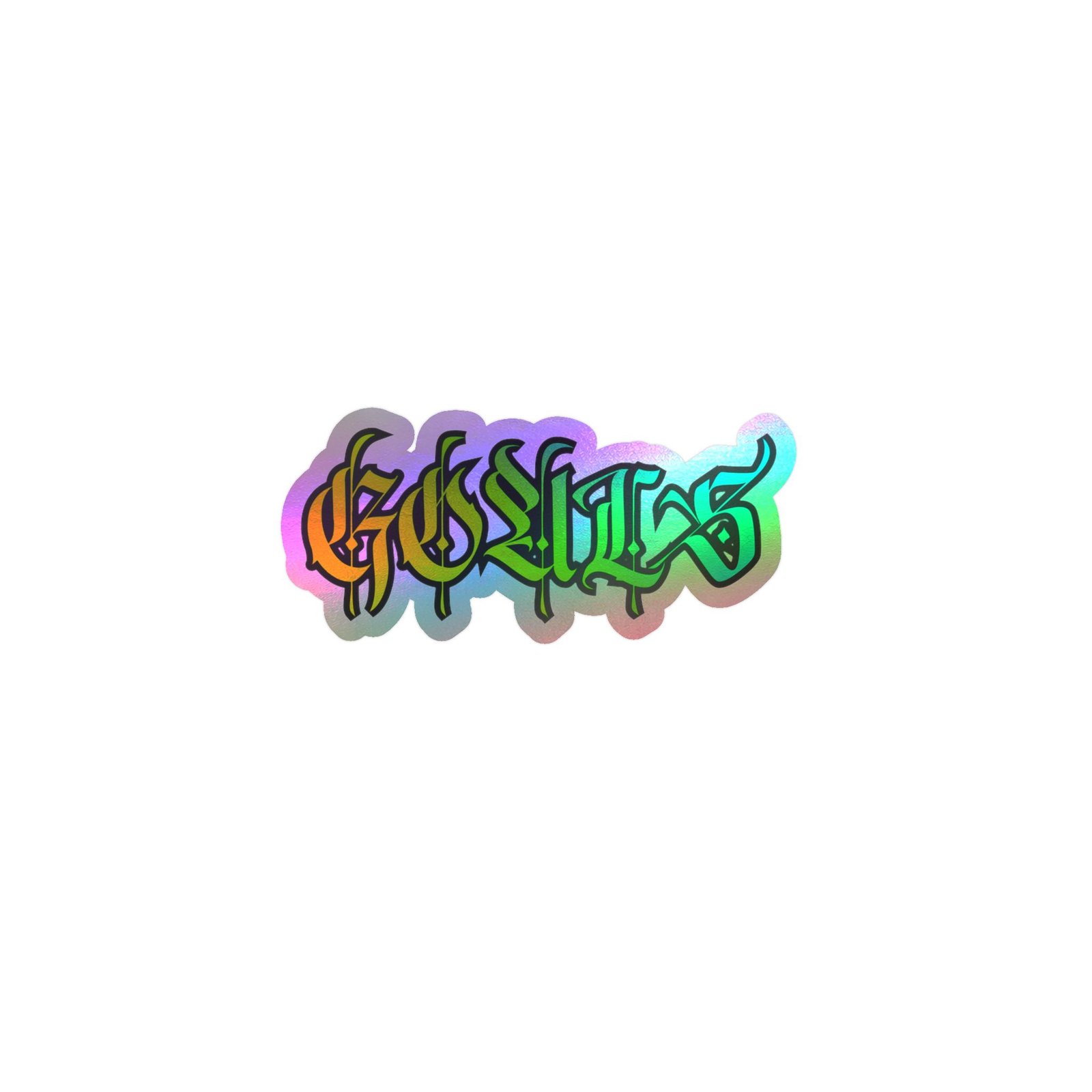 Graffiti-Style "Gorillas" Kiss-Cut Vinyl Decal — Colorful Drip Sticker for Laptops, Water Bottles & Windows - Image 26