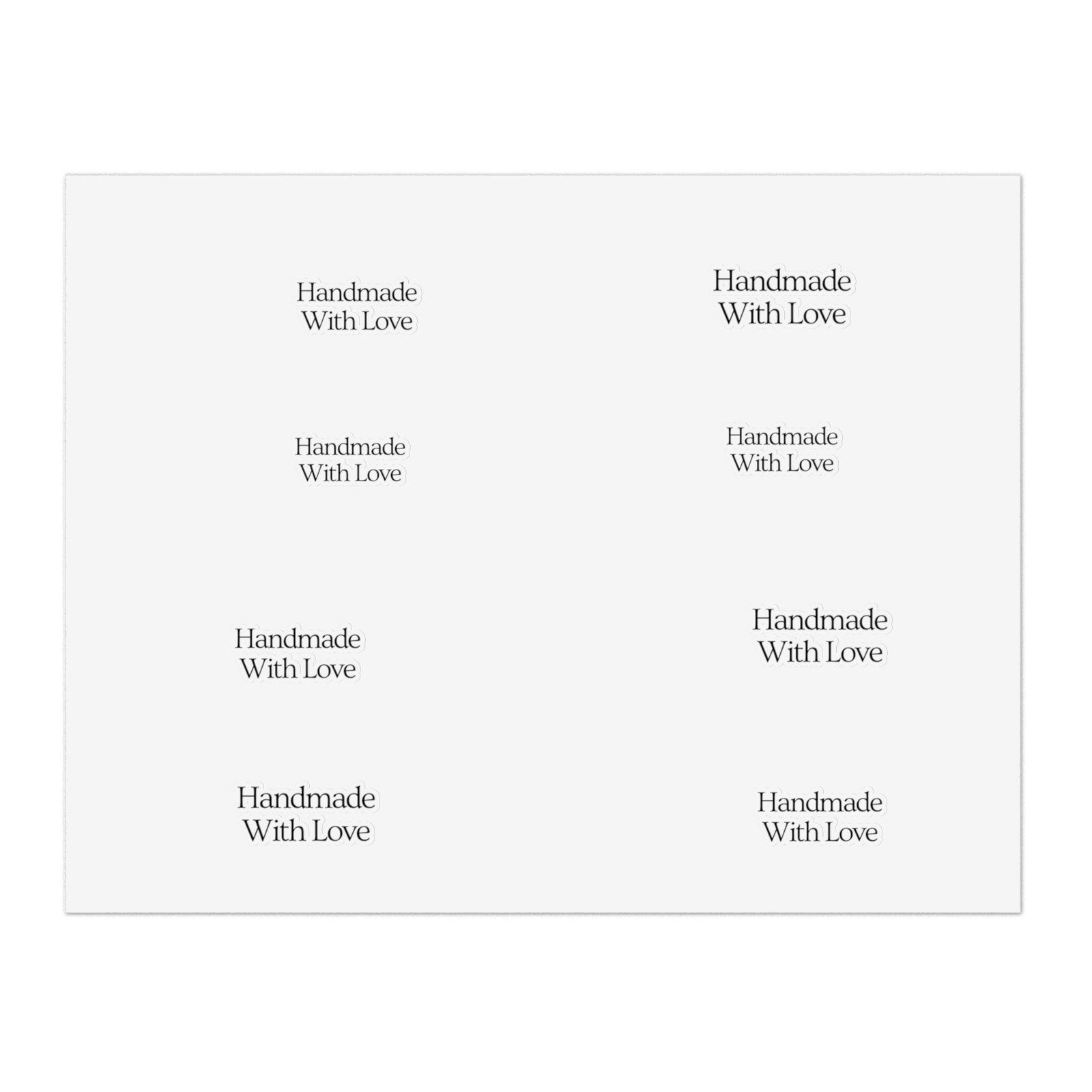 Handmade With Love Sticker Sheet — 5pcs Multi-Color Label Stickers for Packaging & Crafts - Image 17