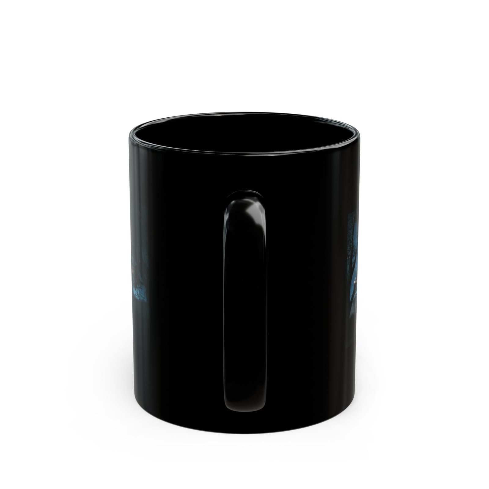 Halloween Haunted House Black Coffee Mug (11oz & 15oz) - Image 4