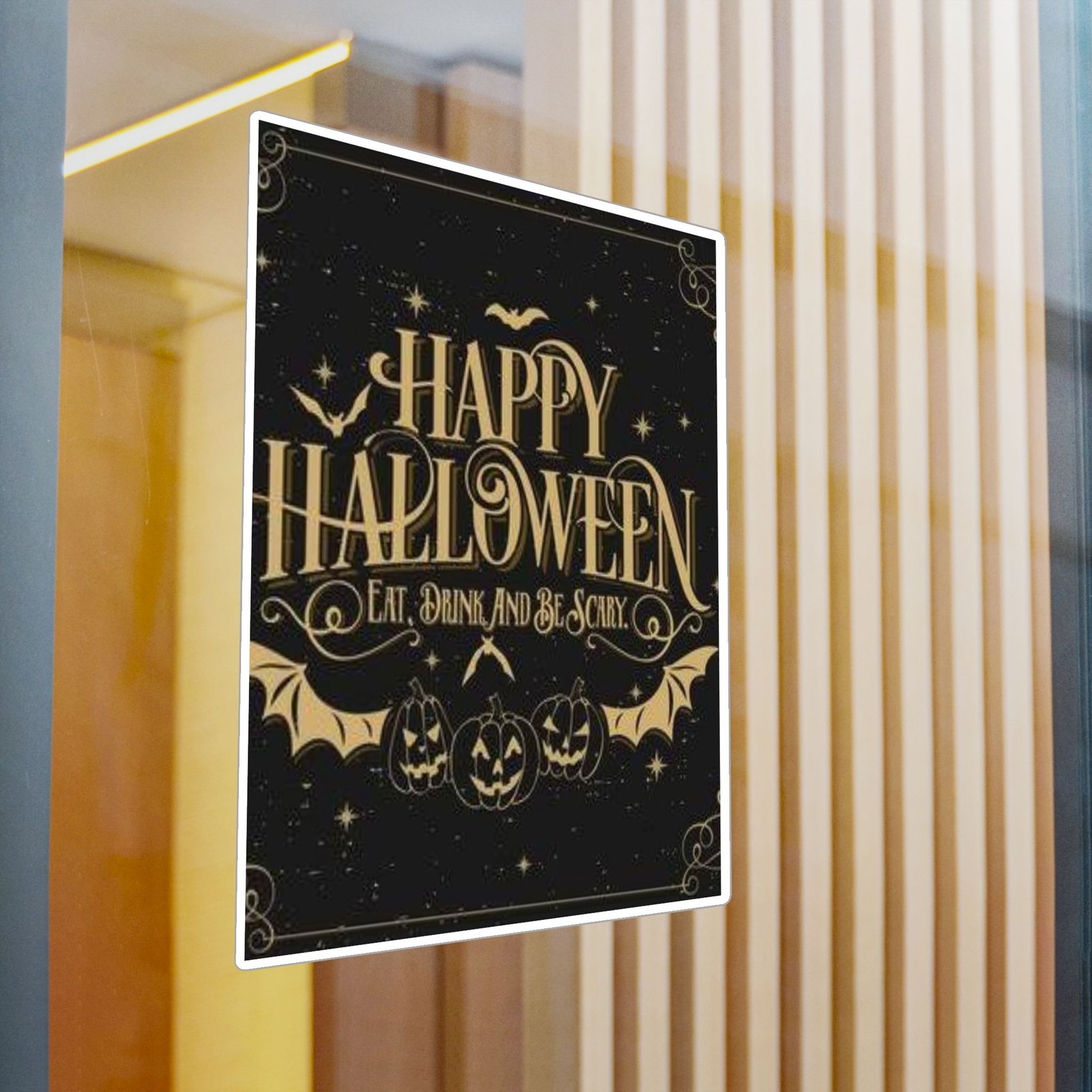 Happy Halloween Kiss-Cut Vinyl Decal — Eat, Drink and Be Scary Halloween Sticker - Image 14