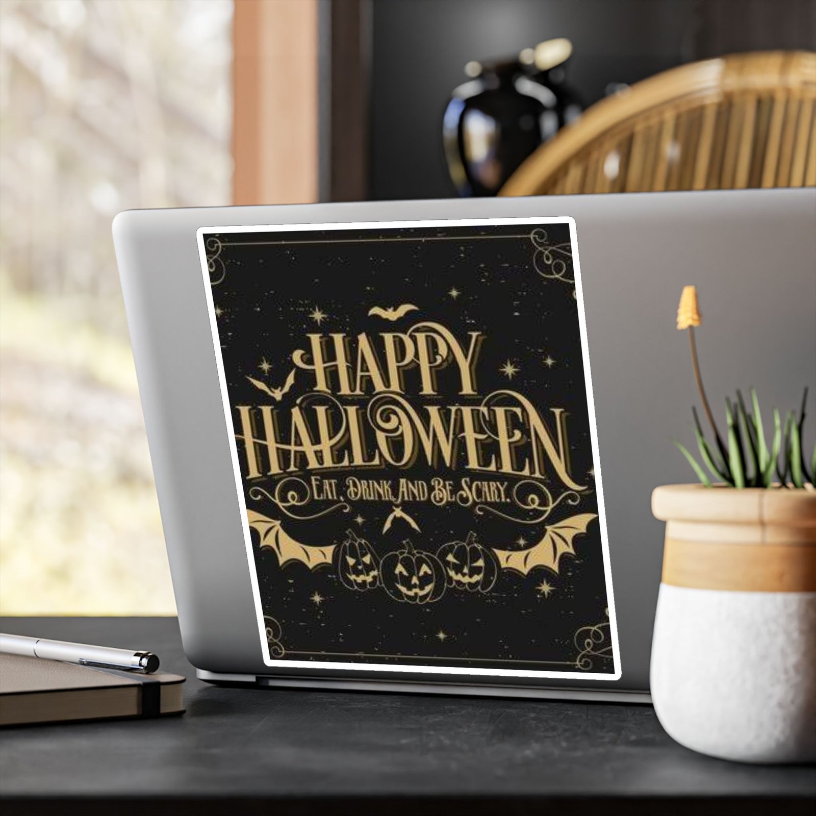 Happy Halloween Kiss-Cut Vinyl Decal — Eat, Drink and Be Scary Halloween Sticker - Image 16