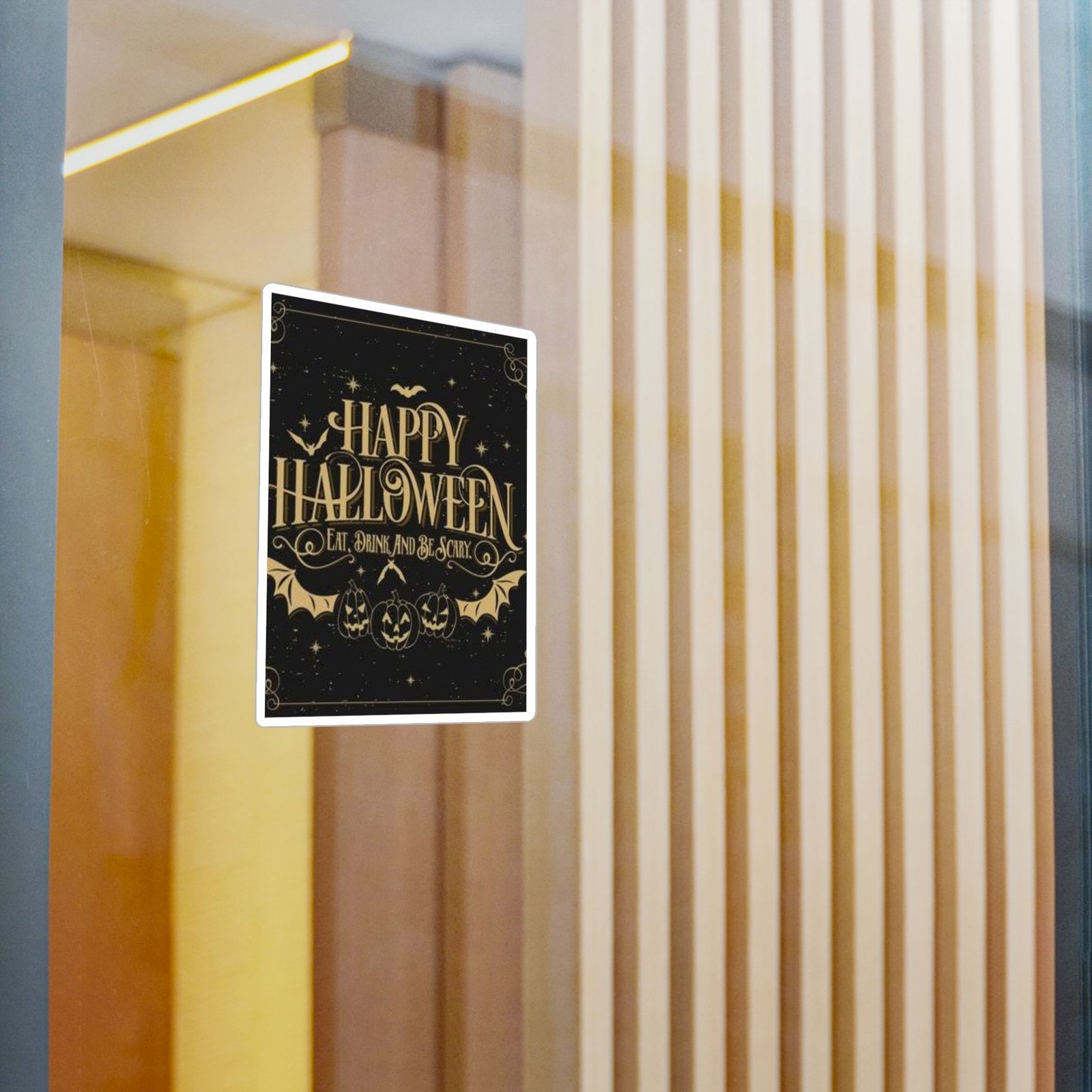 Happy Halloween Kiss-Cut Vinyl Decal — Eat, Drink and Be Scary Halloween Sticker - Image 6
