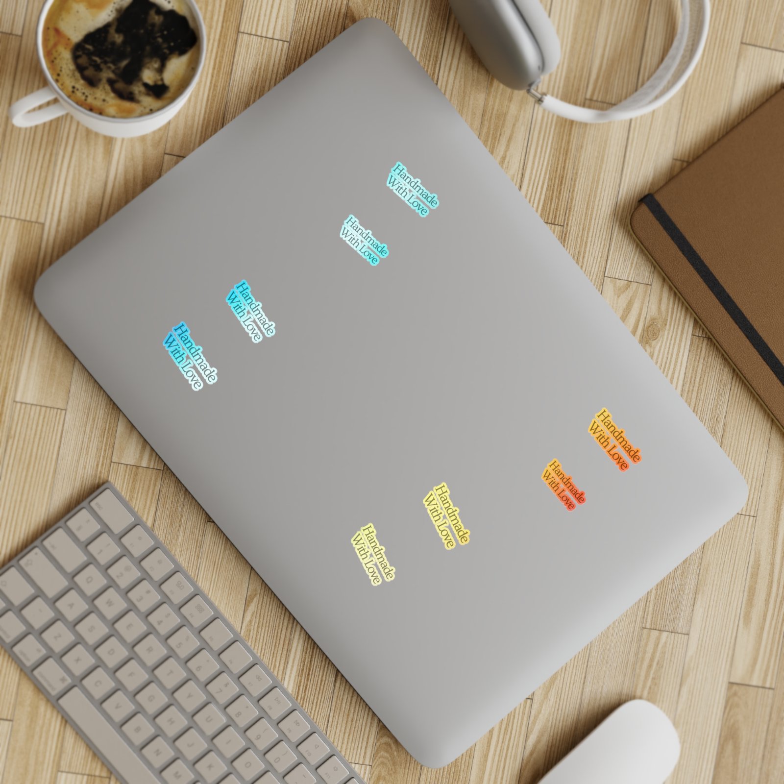 Handmade With Love Sticker Sheet — 5pcs Multi-Color Label Stickers for Packaging & Crafts - Image 15