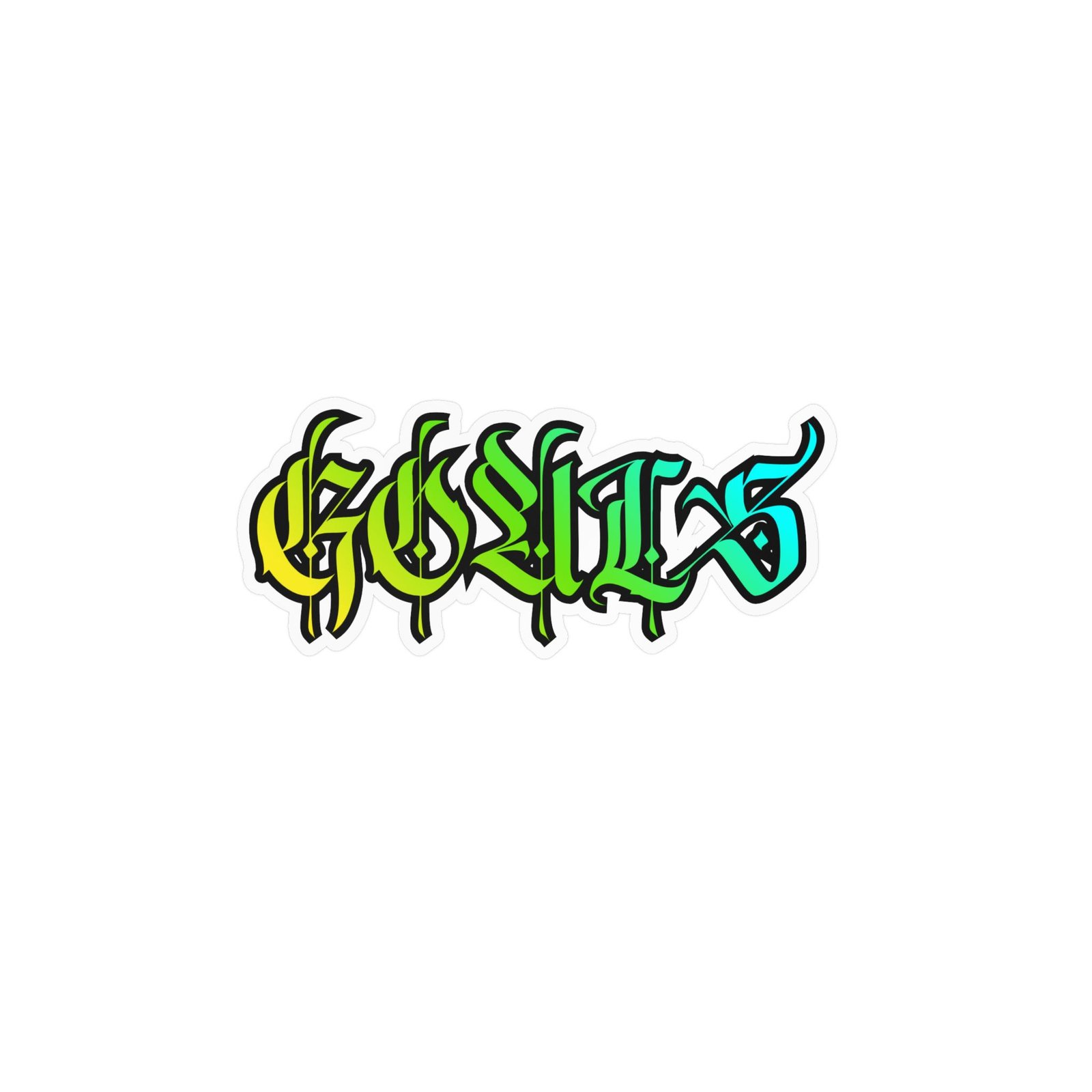 Graffiti-Style "Gorillas" Kiss-Cut Vinyl Decal — Colorful Drip Sticker for Laptops, Water Bottles & Windows - Image 13