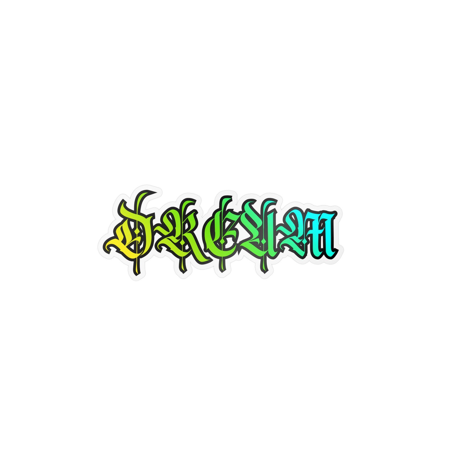 Kiss-Cut Vinyl Decal — Rainbow Drip Gothic Lettering Sticker - Image 20