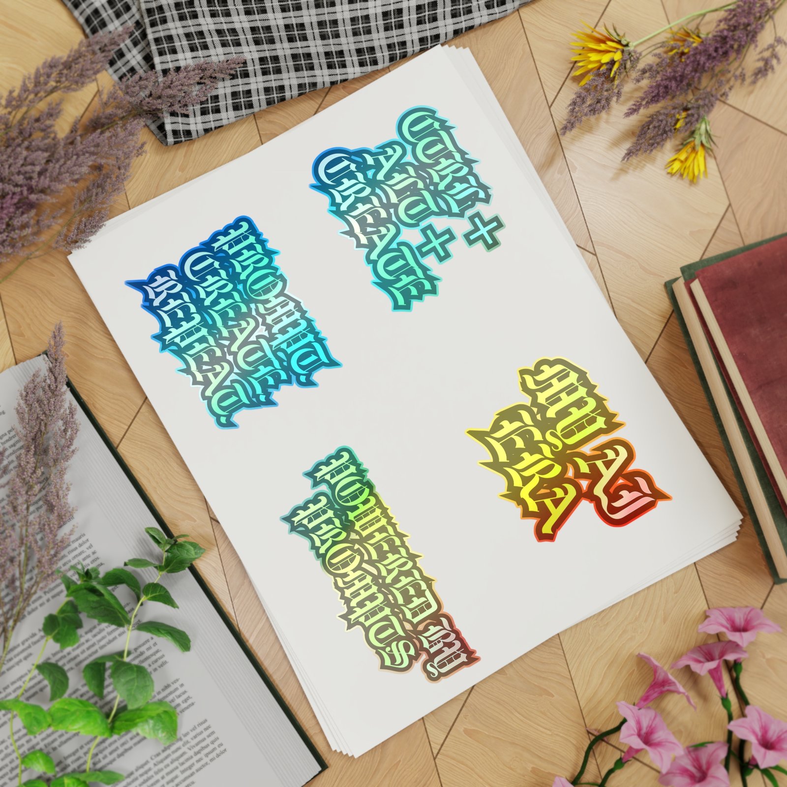 Retro Gothic Sticker Sheet — 'CTRL ALT CREATE', 'PROMPT CREATE REPEAT', 'MY AI ERA', 'POWERED BY PROMPTS' (5-Pack) - Image 16