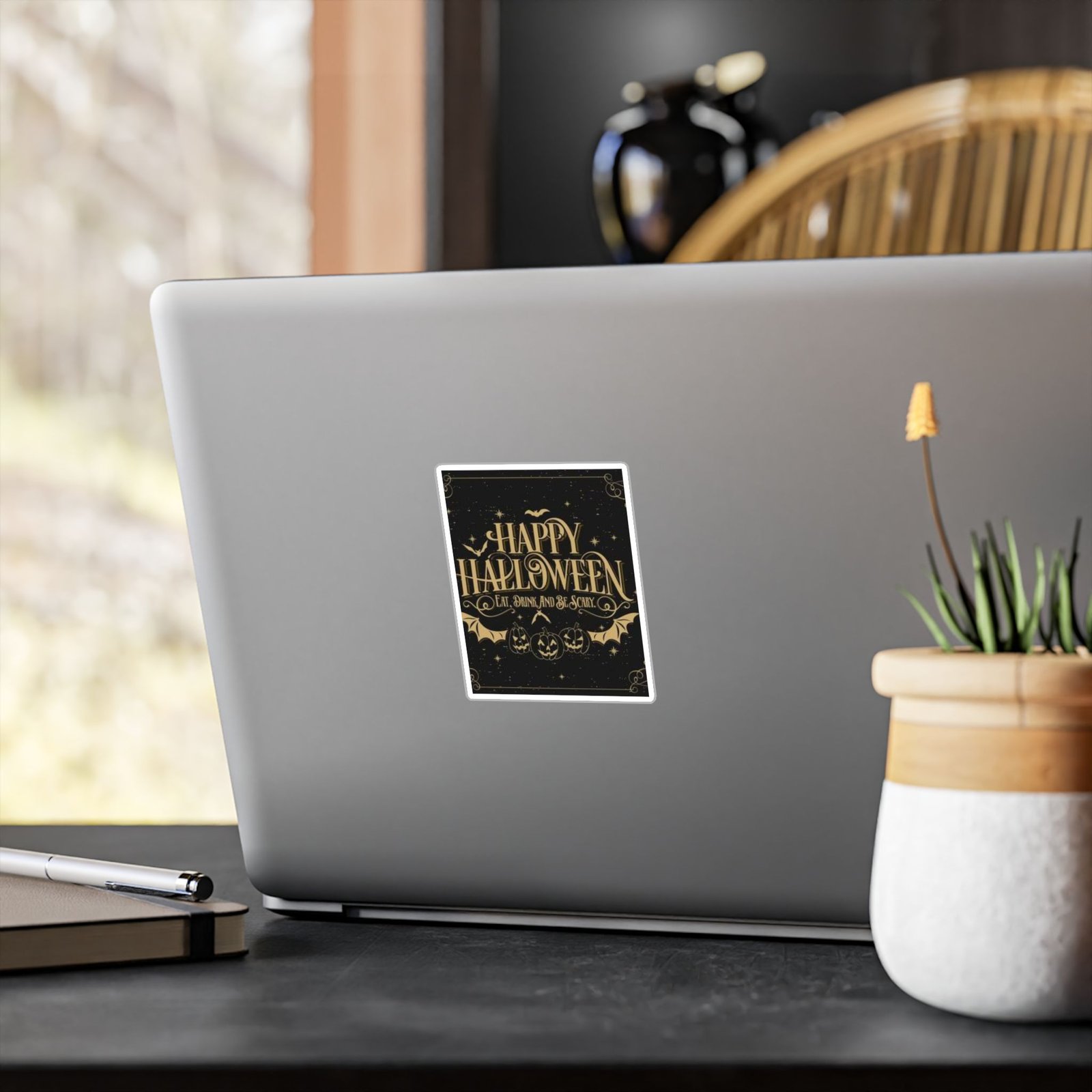 Happy Halloween Kiss-Cut Vinyl Decal — Eat, Drink and Be Scary Halloween Sticker - Image 4