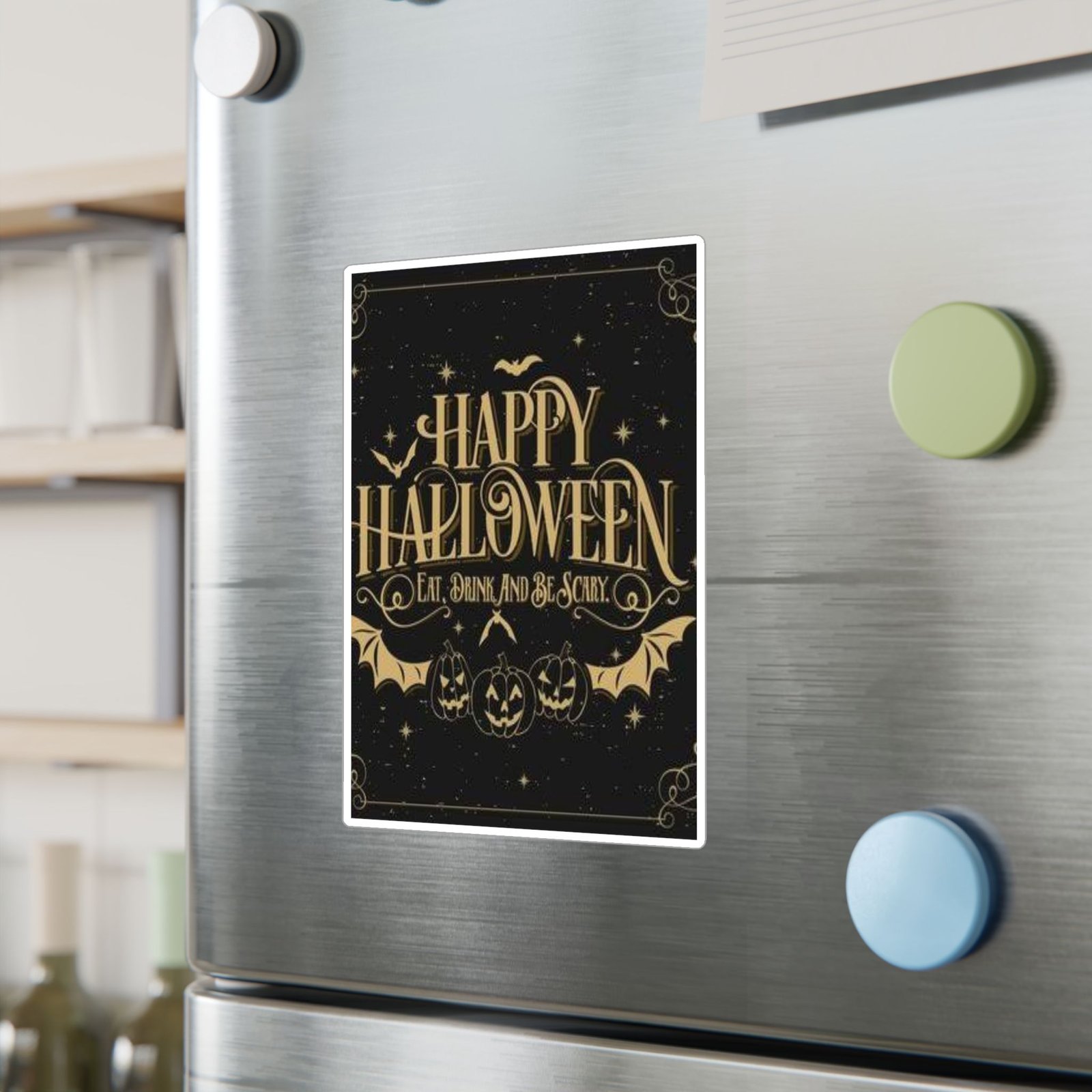 Happy Halloween Kiss-Cut Vinyl Decal — Eat, Drink and Be Scary Halloween Sticker - Image 11