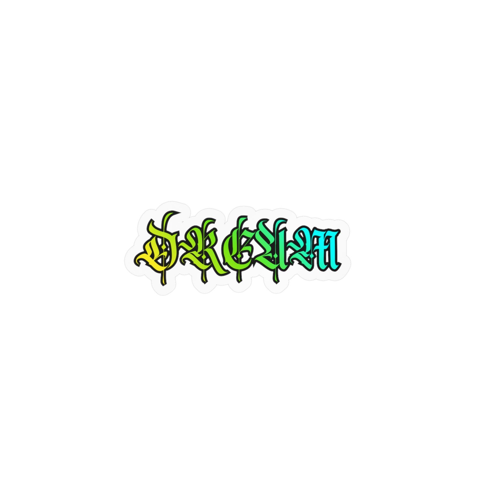 Kiss-Cut Vinyl Decal — Rainbow Drip Gothic Lettering Sticker - Image 5