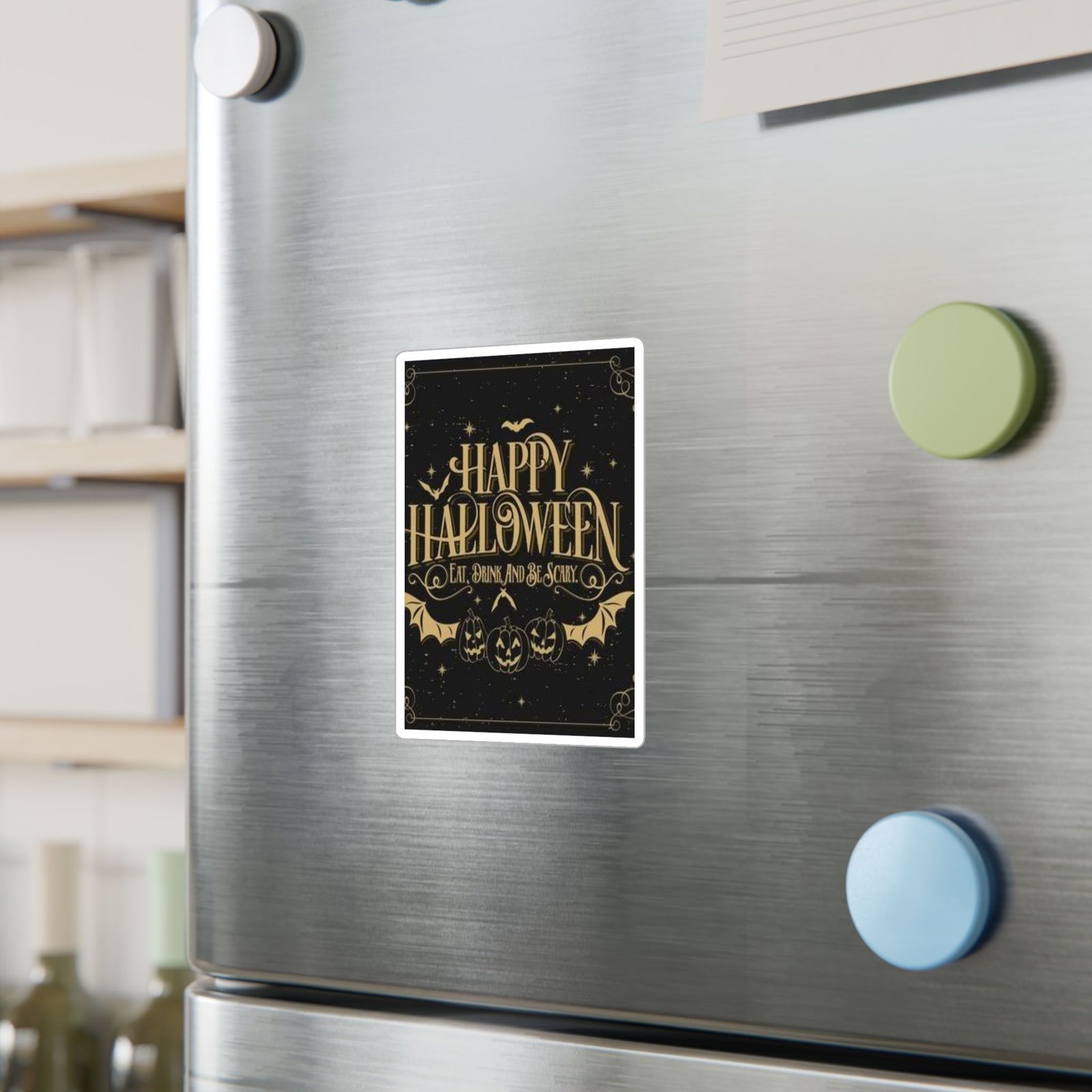 Happy Halloween Kiss-Cut Vinyl Decal — Eat, Drink and Be Scary Halloween Sticker - Image 7
