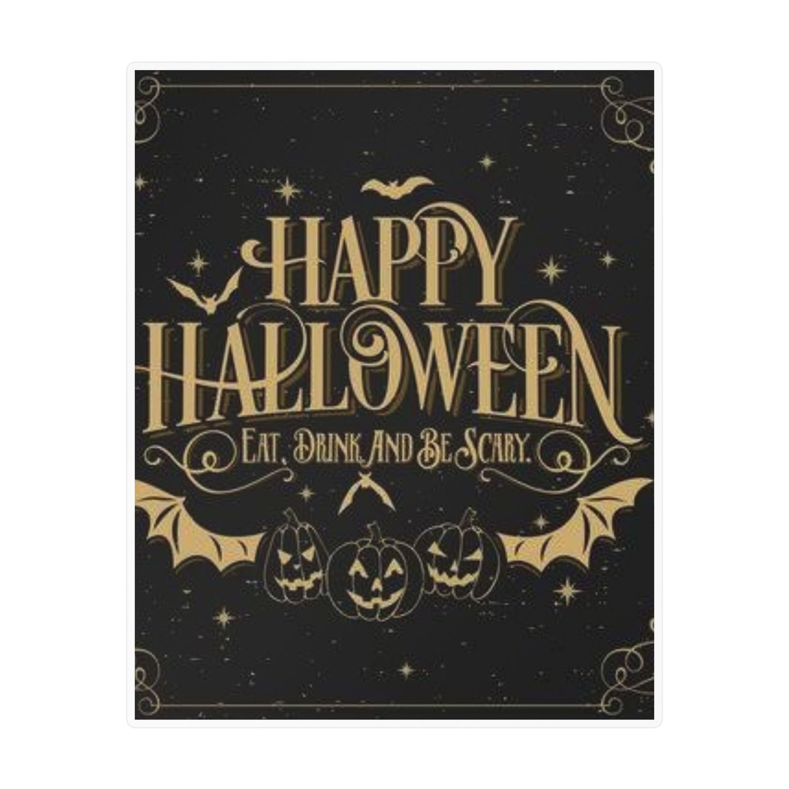 Happy Halloween Kiss-Cut Vinyl Decal — Eat, Drink and Be Scary Halloween Sticker - Image 13