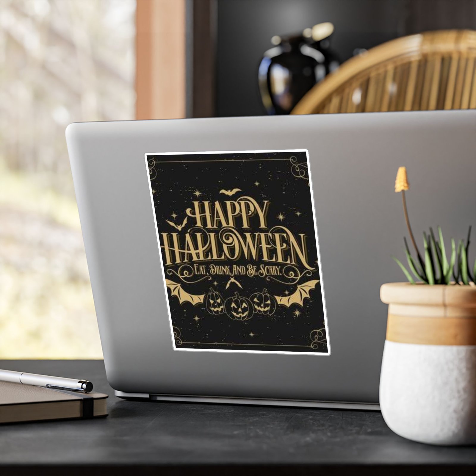 Happy Halloween Kiss-Cut Vinyl Decal — Eat, Drink and Be Scary Halloween Sticker - Image 12