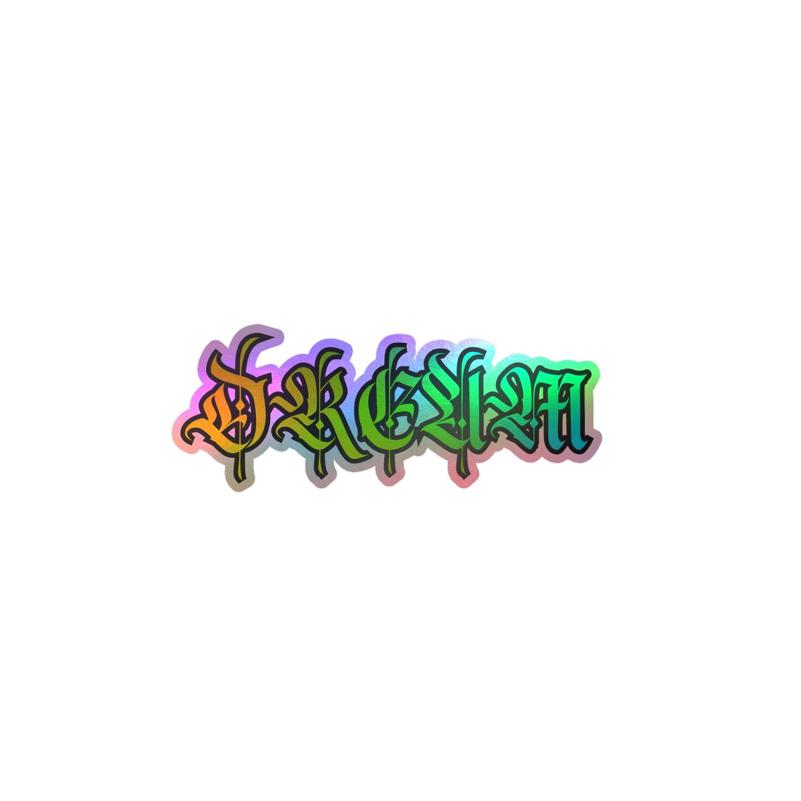 Kiss-Cut Vinyl Decal — Rainbow Drip Gothic Lettering Sticker - Image 28