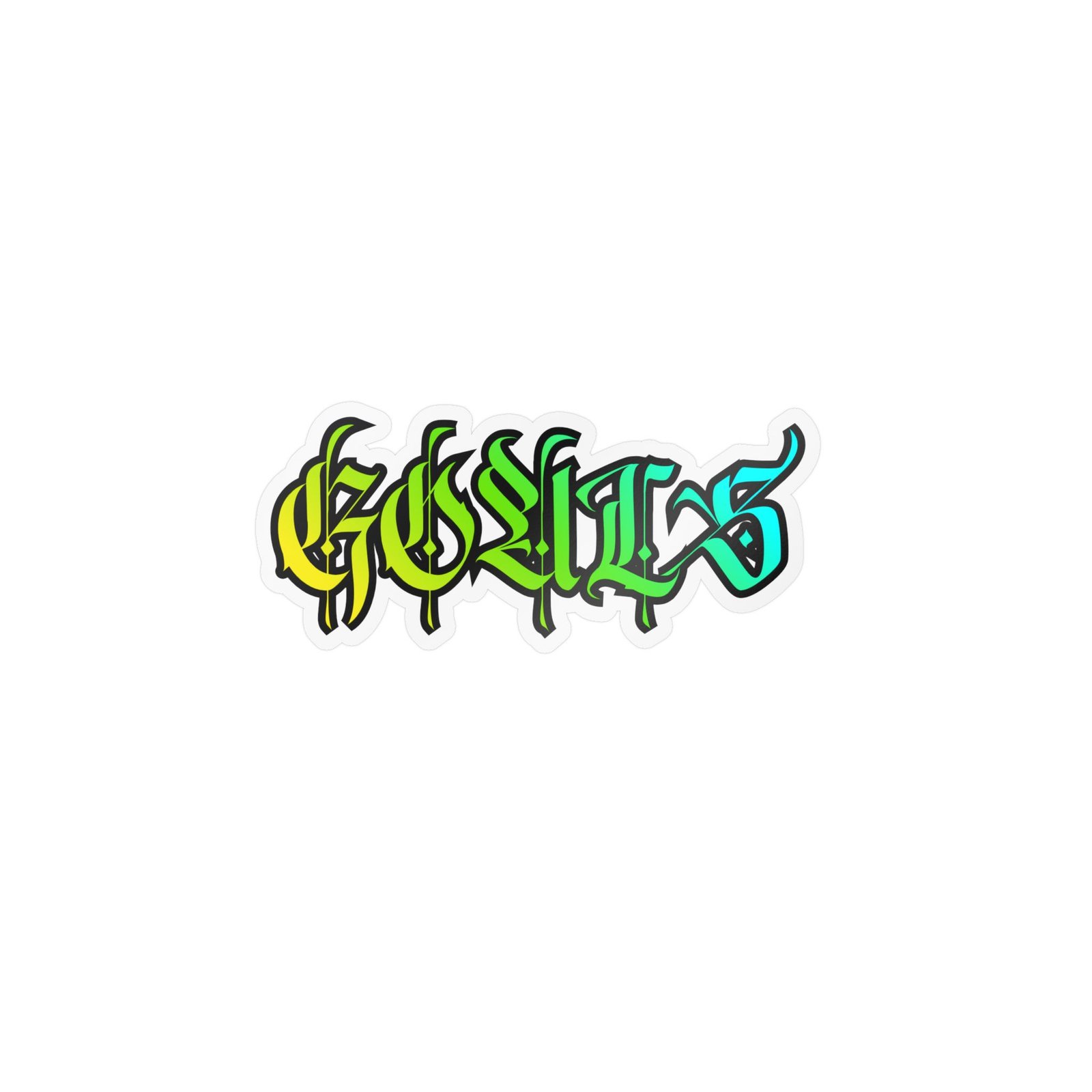 Graffiti-Style "Gorillas" Kiss-Cut Vinyl Decal — Colorful Drip Sticker for Laptops, Water Bottles & Windows - Image 19