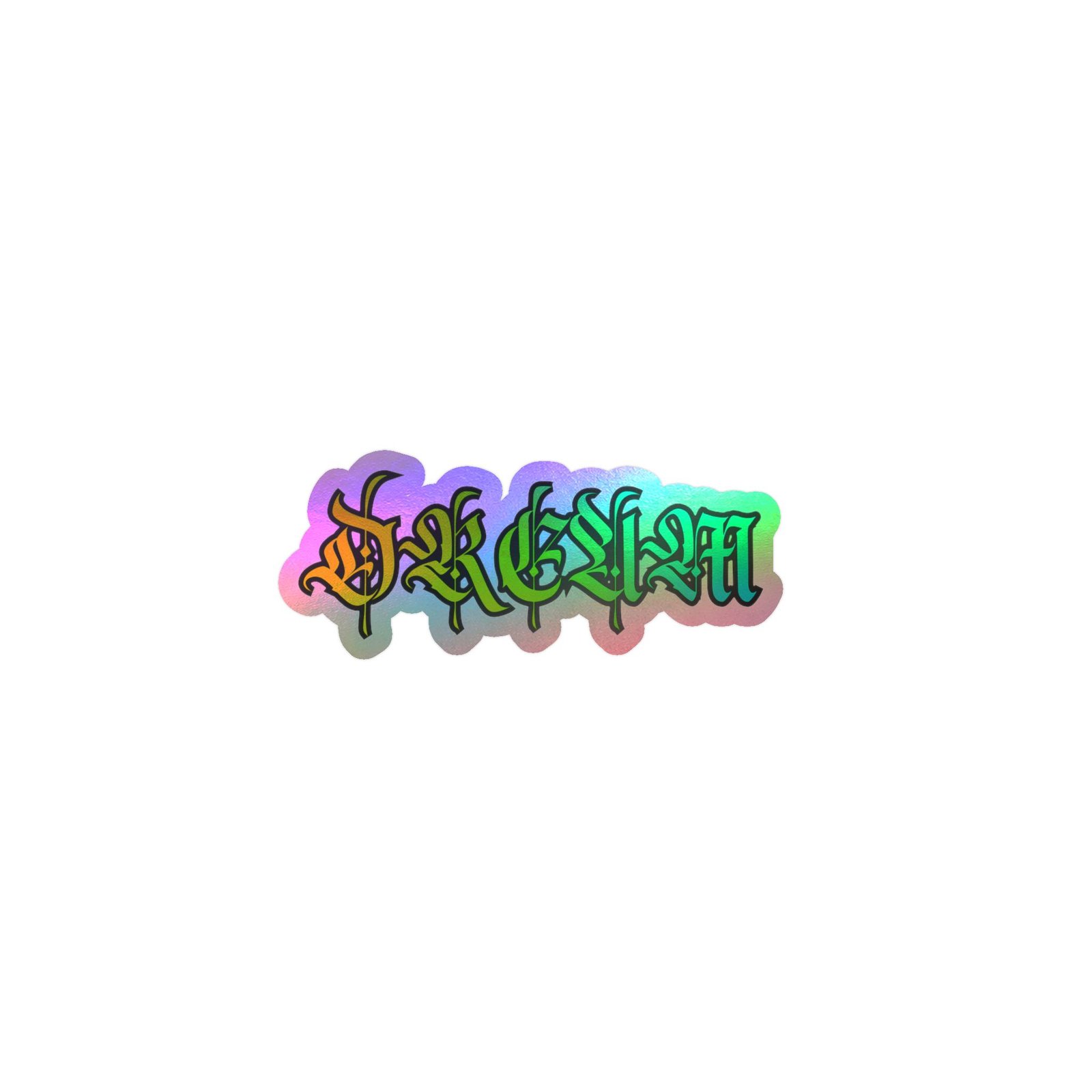 Kiss-Cut Vinyl Decal — Rainbow Drip Gothic Lettering Sticker - Image 26