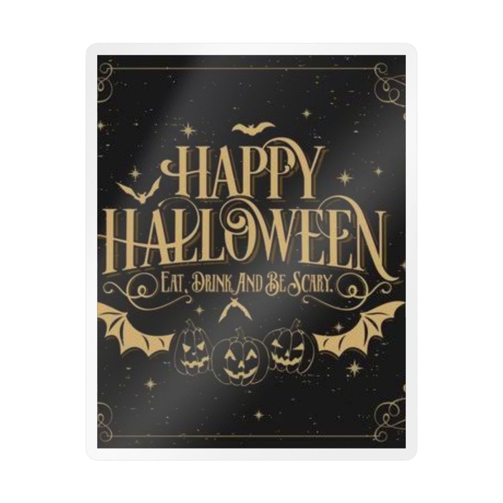 Happy Halloween Kiss-Cut Vinyl Decal — Eat, Drink and Be Scary Halloween Sticker - Image 17
