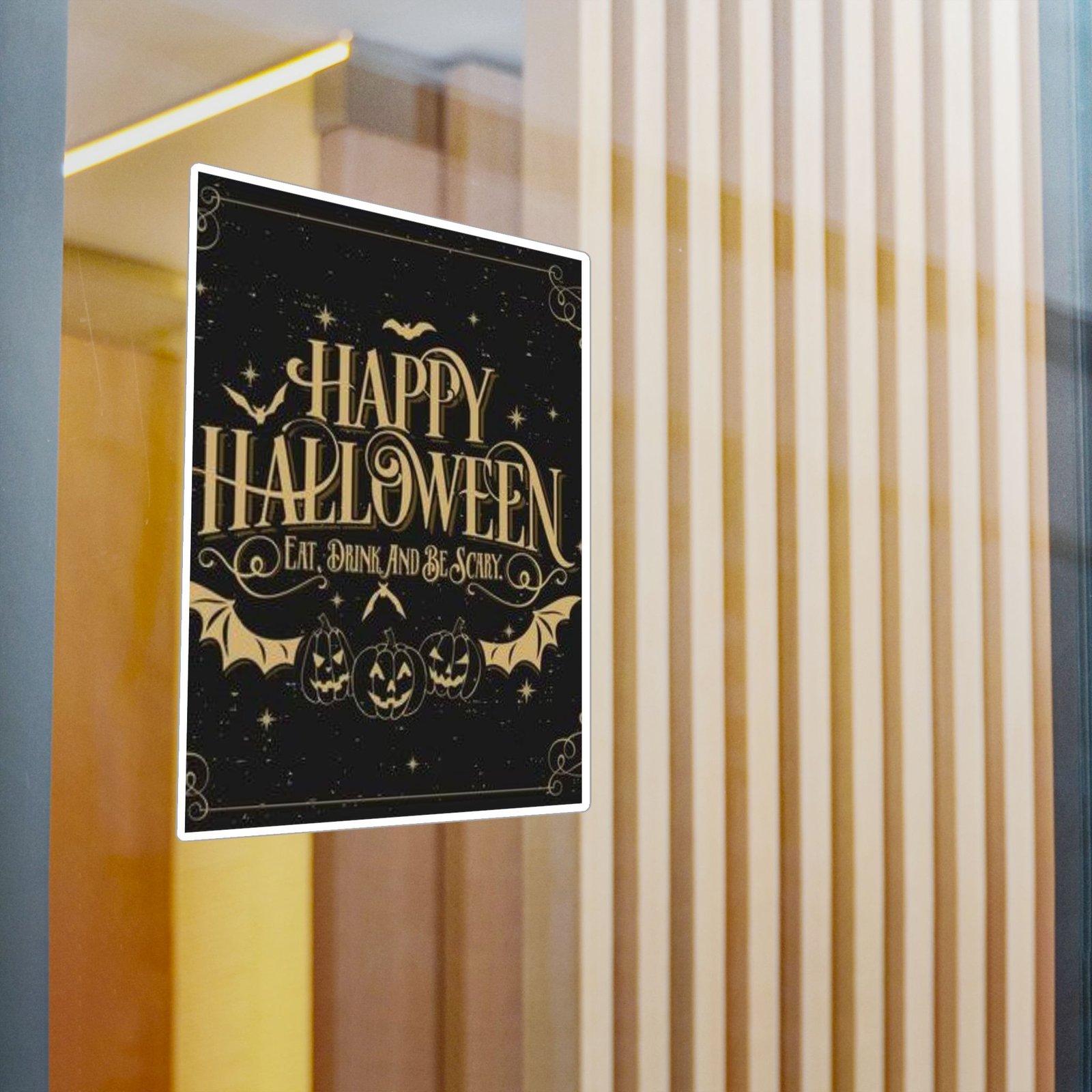 Happy Halloween Kiss-Cut Vinyl Decal — Eat, Drink and Be Scary Halloween Sticker - Image 10