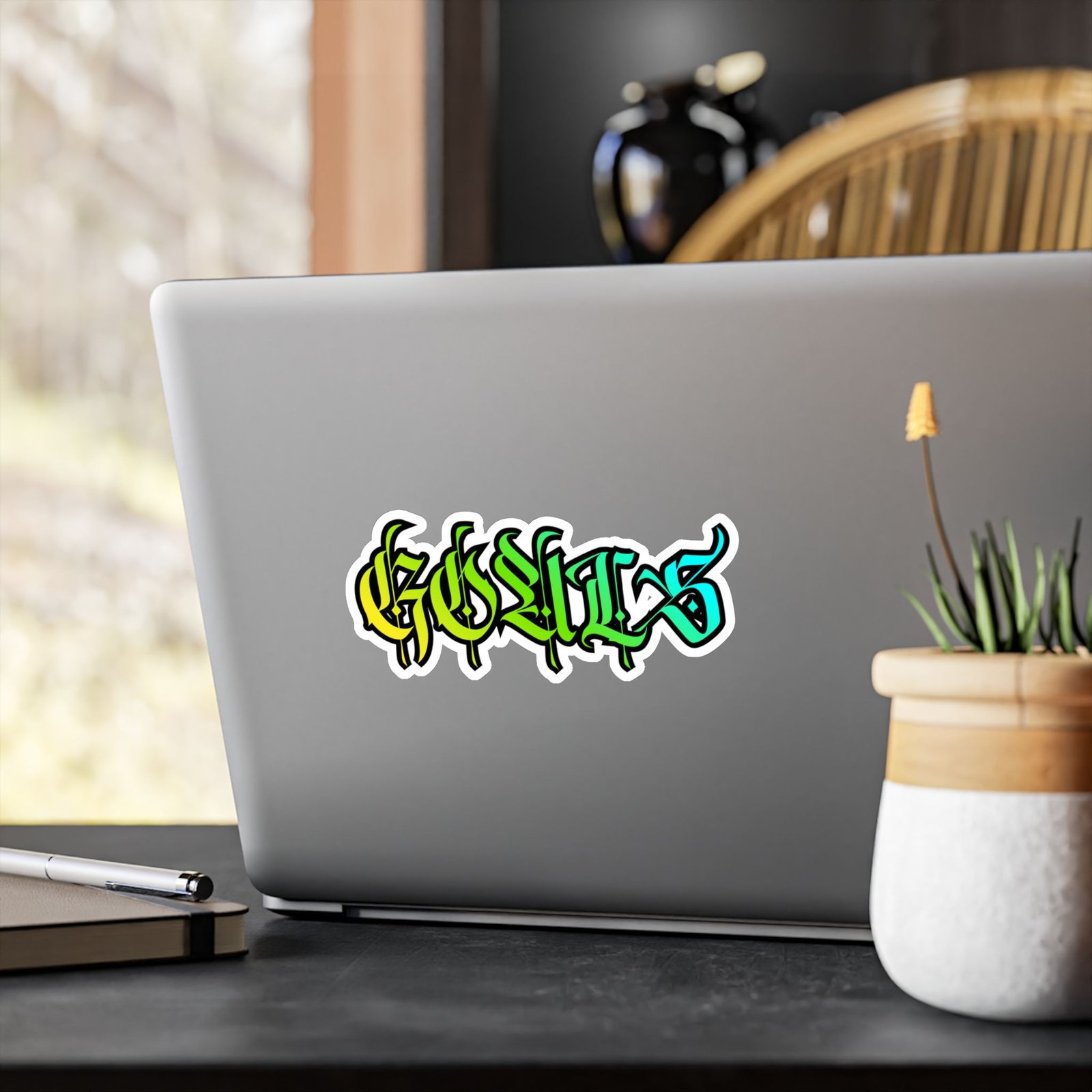 Graffiti-Style "Gorillas" Kiss-Cut Vinyl Decal — Colorful Drip Sticker for Laptops, Water Bottles & Windows - Image 16