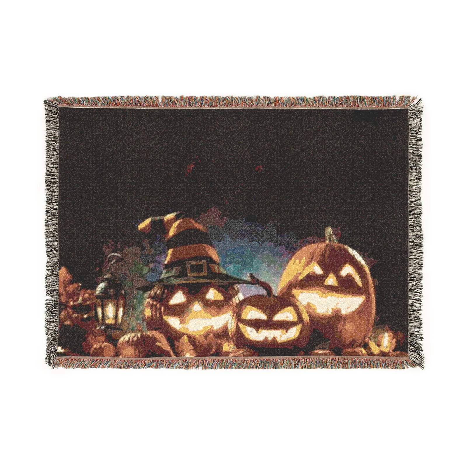Halloween Jack-O'-Lantern Woven Blanket