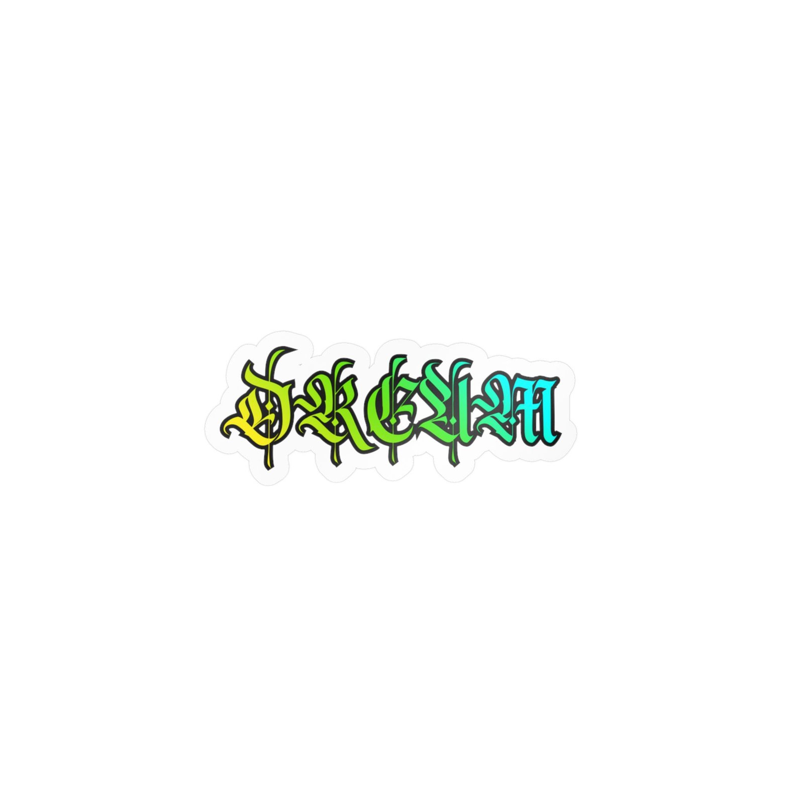 Kiss-Cut Vinyl Decal — Rainbow Drip Gothic Lettering Sticker - Image 22