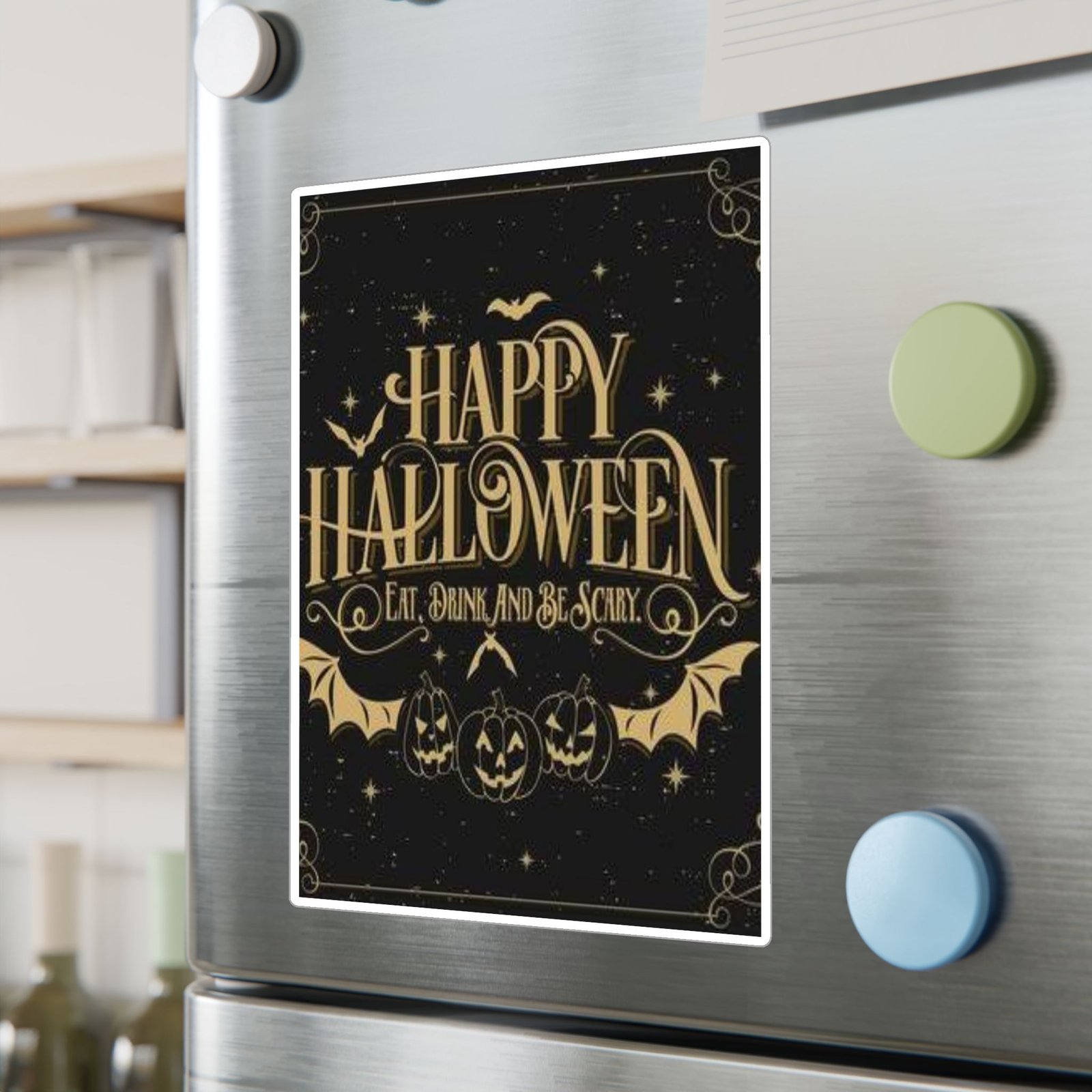 Happy Halloween Kiss-Cut Vinyl Decal — Eat, Drink and Be Scary Halloween Sticker - Image 15