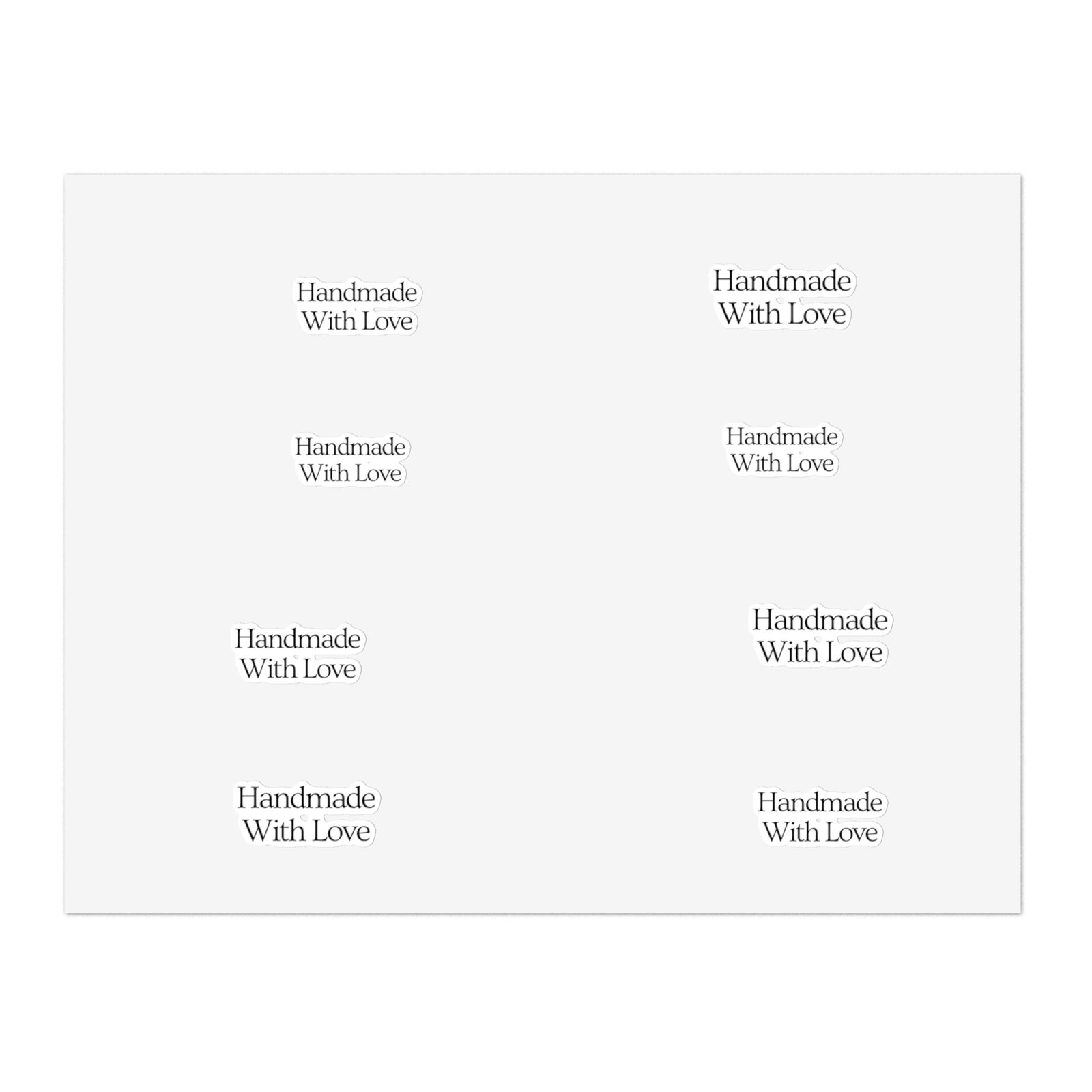 Handmade With Love Sticker Sheet — 5pcs Multi-Color Label Stickers for Packaging & Crafts - Image 21