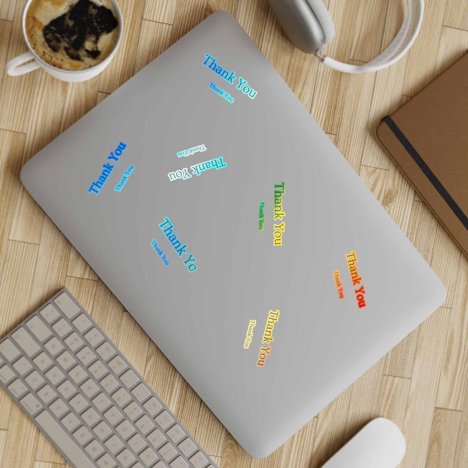 Thank You Sticker Sheet Bundle — 10 Colorful 'Thank You' Labels for Packaging, Gifts & Small Businesses - Image 3
