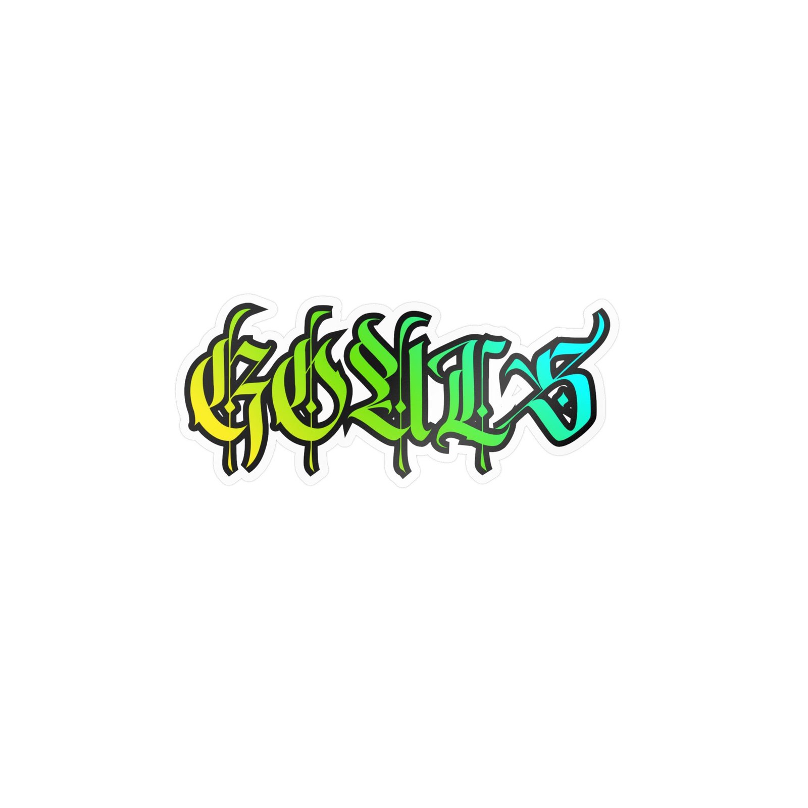 Graffiti-Style "Gorillas" Kiss-Cut Vinyl Decal — Colorful Drip Sticker for Laptops, Water Bottles & Windows - Image 24