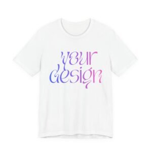 Gradient Script Tee — "Your Design" Pastel Ombre Graphic T-Shirt
