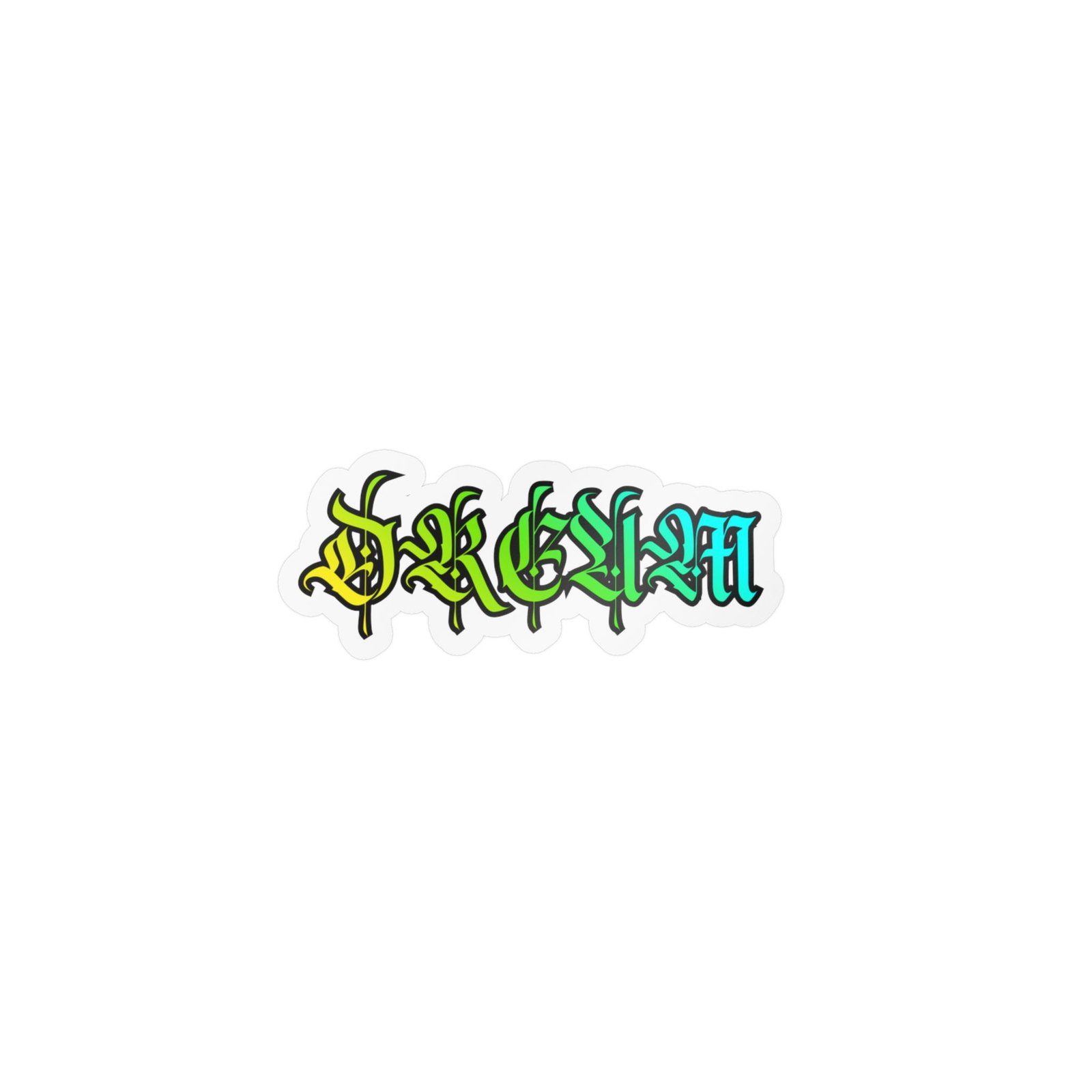 Kiss-Cut Vinyl Decal — Rainbow Drip Gothic Lettering Sticker - Image 18