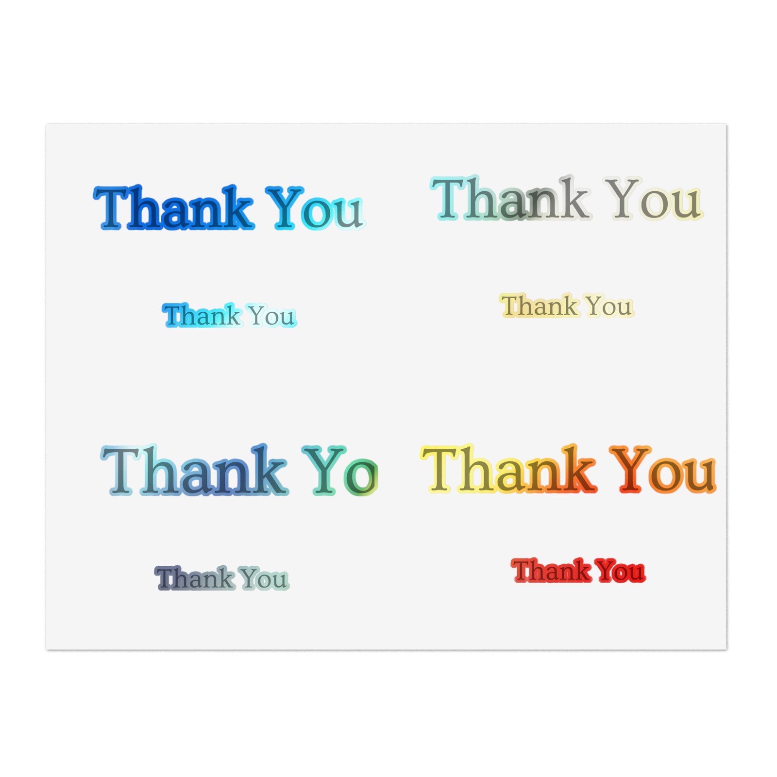 Thank You Sticker Sheet Bundle — 10 Colorful 'Thank You' Labels for Packaging, Gifts & Small Businesses - Image 13