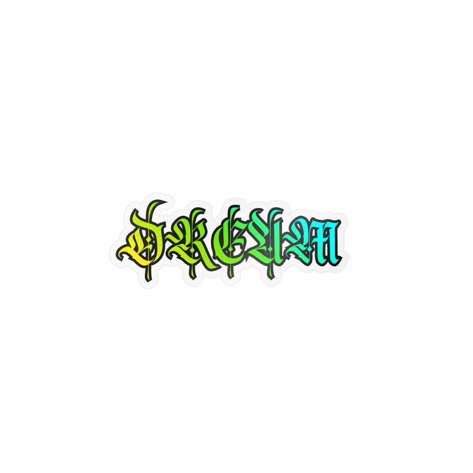 Kiss-Cut Vinyl Decal — Rainbow Drip Gothic Lettering Sticker - Image 19