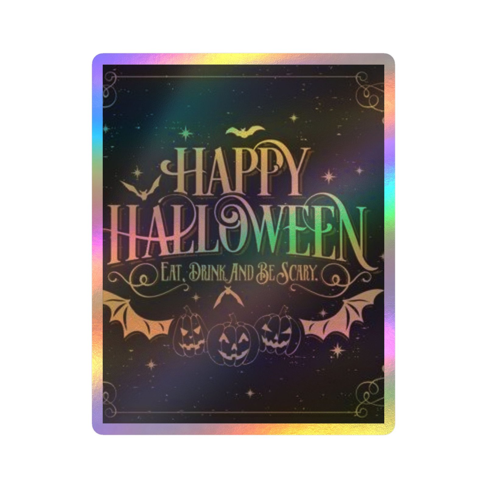 Happy Halloween Kiss-Cut Vinyl Decal — Eat, Drink and Be Scary Halloween Sticker - Image 25